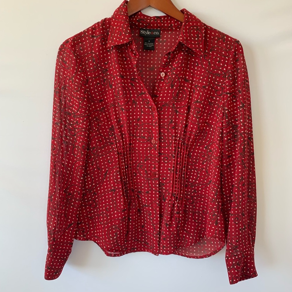 Style & CO. M blouse Rd - Picture 4 of 4
